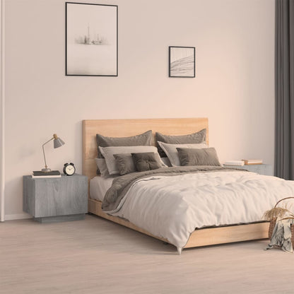 vidaXL Bedside Cabinet Grey Sonoma 100x35x40 cm Engineered Wood