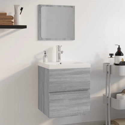 vidaXL Bathroom Furniture Set Grey Sonoma Engineered Wood