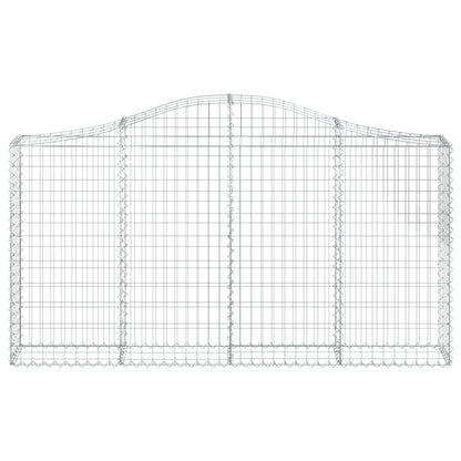 vidaXL Arched Gabion Basket 200x30x100/120 cm Galvanised Iron