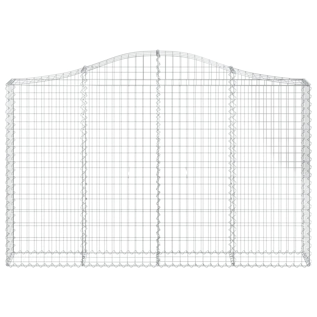 vidaXL Arched Gabion Basket 200x30x120/140 cm Galvanised Iron
