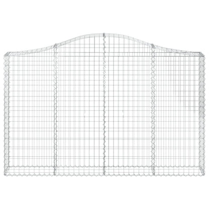 vidaXL Arched Gabion Basket 200x30x120/140 cm Galvanised Iron