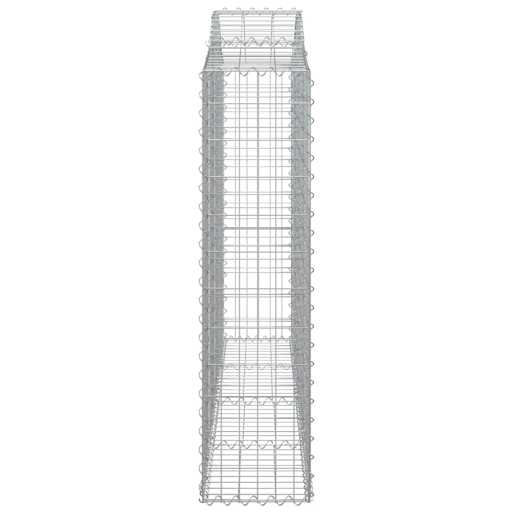 vidaXL Arched Gabion Basket 200x30x120/140 cm Galvanised Iron