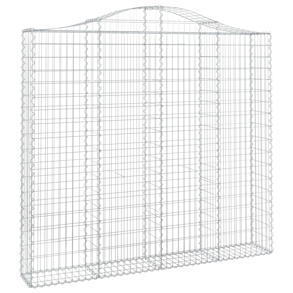 vidaXL Arched Gabion Basket 200x30x180/200 cm Galvanised Iron
