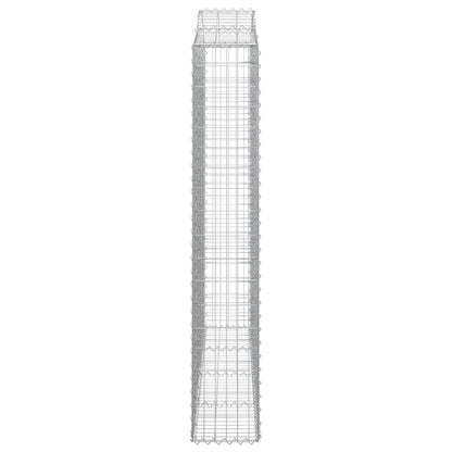 vidaXL Arched Gabion Basket 200x30x180/200 cm Galvanised Iron