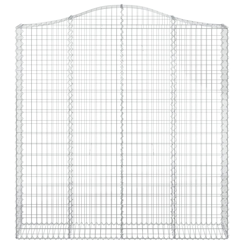 vidaXL Arched Gabion Basket 200x30x200/220 cm Galvanised Iron