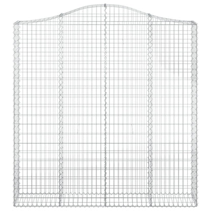 vidaXL Arched Gabion Basket 200x30x200/220 cm Galvanised Iron
