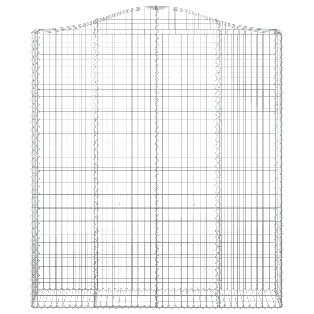vidaXL Arched Gabion Basket 200x30x220/240 cm Galvanised Iron