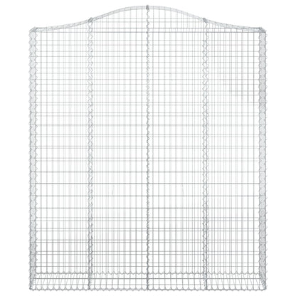 vidaXL Arched Gabion Basket 200x30x220/240 cm Galvanised Iron