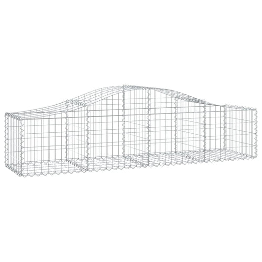 vidaXL Arched Gabion Basket 200x50x40/60 cm Galvanised Iron