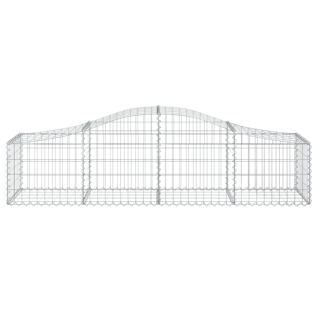 vidaXL Arched Gabion Basket 200x50x40/60 cm Galvanised Iron