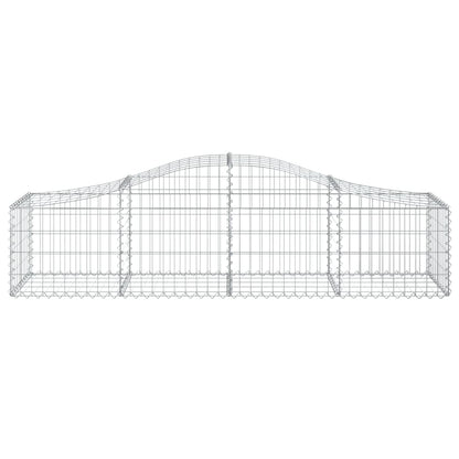 vidaXL Arched Gabion Basket 200x50x40/60 cm Galvanised Iron