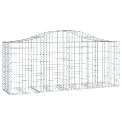 vidaXL Arched Gabion Basket 200x50x80/100 cm Galvanised Iron