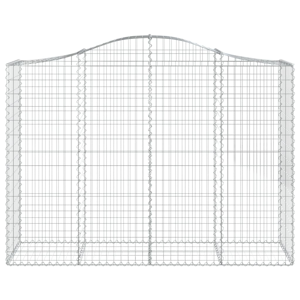 vidaXL Arched Gabion Basket 200x50x140/160 cm Galvanised Iron