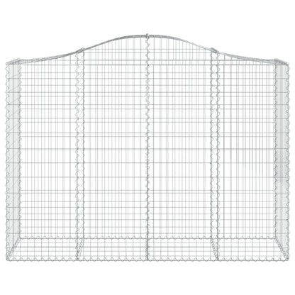 vidaXL Arched Gabion Basket 200x50x140/160 cm Galvanised Iron