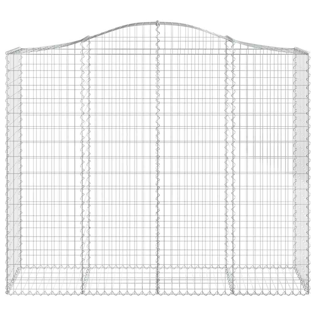 vidaXL Arched Gabion Basket 200x50x160/180 cm Galvanised Iron