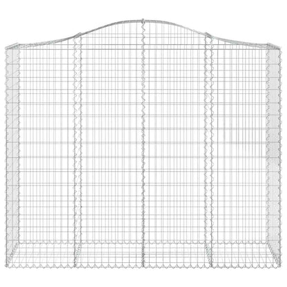 vidaXL Arched Gabion Basket 200x50x160/180 cm Galvanised Iron