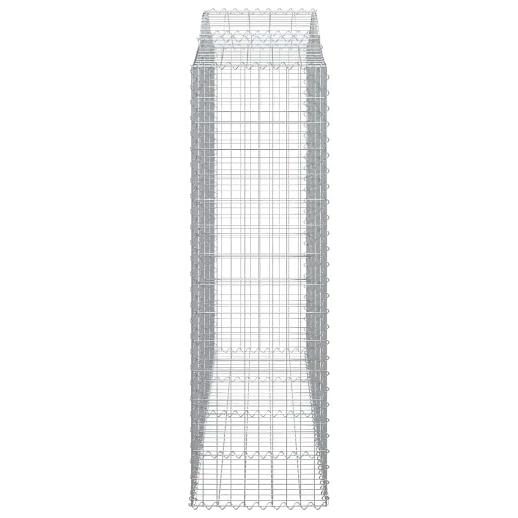 vidaXL Arched Gabion Basket 200x50x160/180 cm Galvanised Iron
