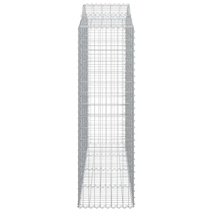 vidaXL Arched Gabion Basket 200x50x160/180 cm Galvanised Iron