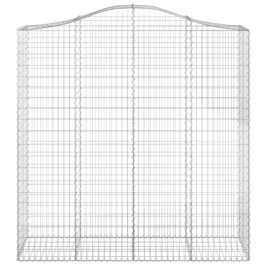 vidaXL Arched Gabion Basket 200x50x200/220 cm Galvanised Iron