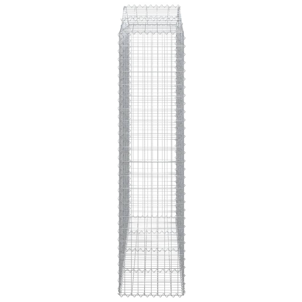 vidaXL Arched Gabion Basket 200x50x200/220 cm Galvanised Iron