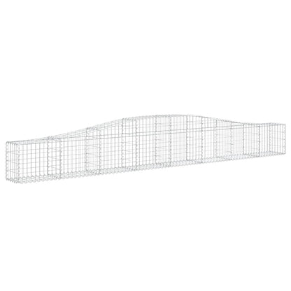vidaXL Arched Gabion Basket 400x30x40/60 cm Galvanised Iron