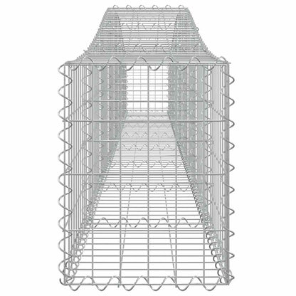 vidaXL Arched Gabion Basket 400x30x40/60 cm Galvanised Iron
