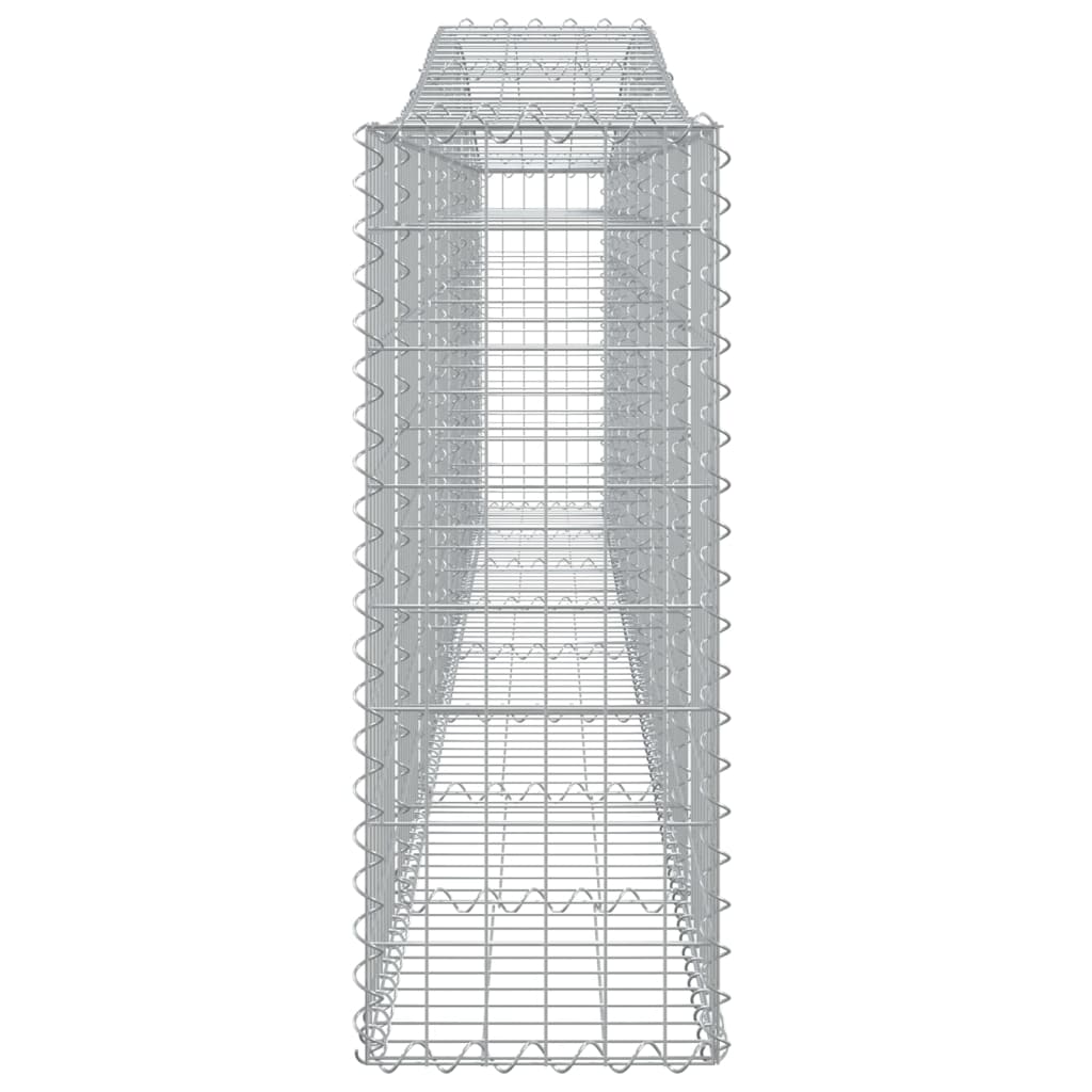 vidaXL Arched Gabion Basket 400x30x80/100 cm Galvanised Iron