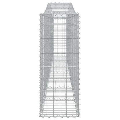vidaXL Arched Gabion Basket 400x30x80/100 cm Galvanised Iron