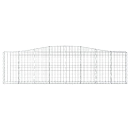 vidaXL Arched Gabion Basket 400x30x100/120 cm Galvanised Iron