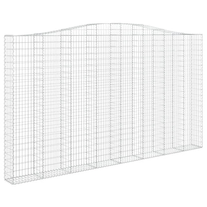 vidaXL Arched Gabion Basket 400x30x220/240 cm Galvanised Iron