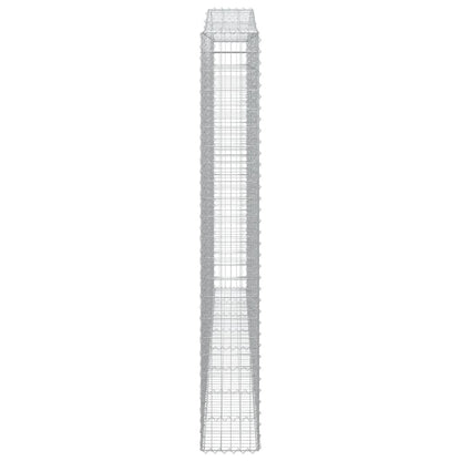 vidaXL Arched Gabion Basket 400x30x220/240 cm Galvanised Iron