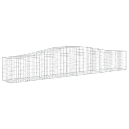 vidaXL Arched Gabion Basket 400x50x60/80 cm Galvanised Iron
