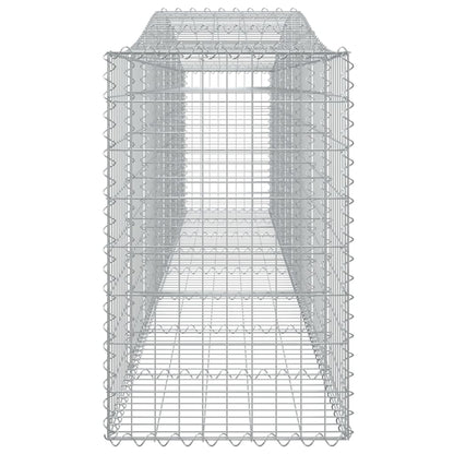 vidaXL Arched Gabion Basket 400x50x80/100 cm Galvanised Iron