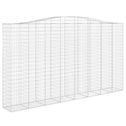 vidaXL Arched Gabion Basket 400x50x220/240 cm Galvanised Iron