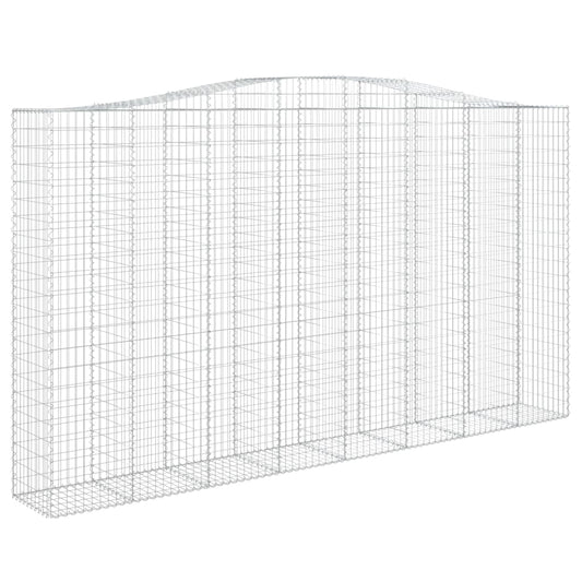 vidaXL Arched Gabion Basket 400x50x220/240 cm Galvanised Iron