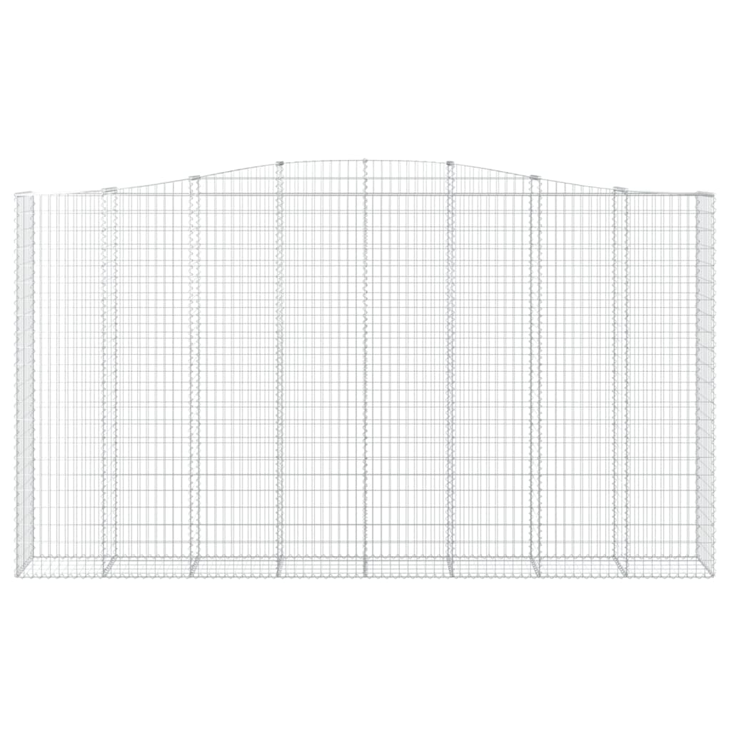 vidaXL Arched Gabion Basket 400x50x220/240 cm Galvanised Iron