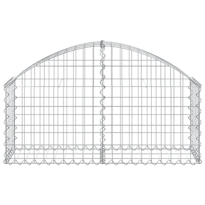 vidaXL Arched Gabion Basket 100x30x40/60 cm Galvanised Iron