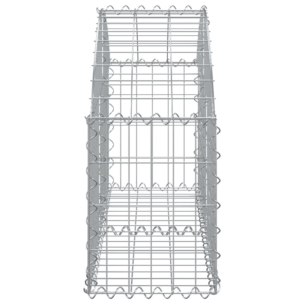 vidaXL Arched Gabion Basket 100x30x40/60 cm Galvanised Iron