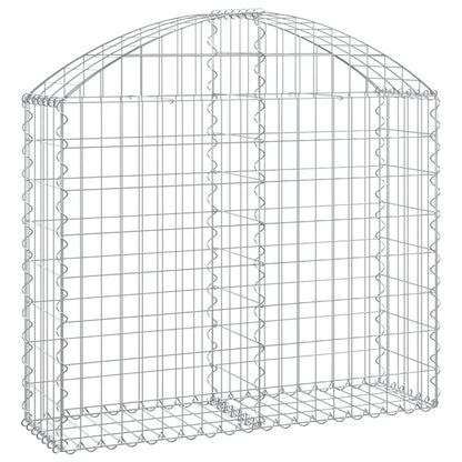 vidaXL Arched Gabion Basket 100x30x80/100 cm Galvanised Iron