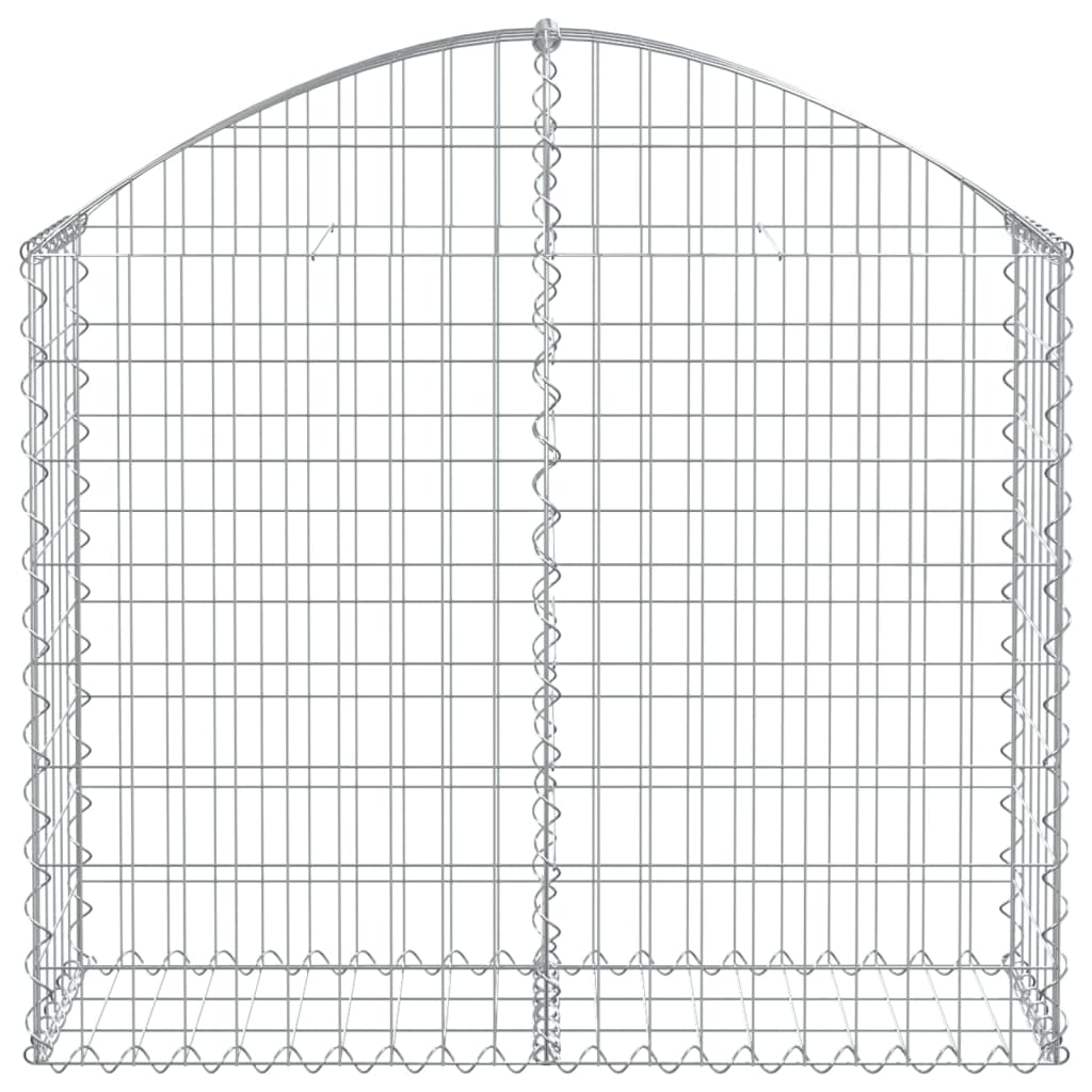 vidaXL Arched Gabion Basket 100x30x80/100 cm Galvanised Iron