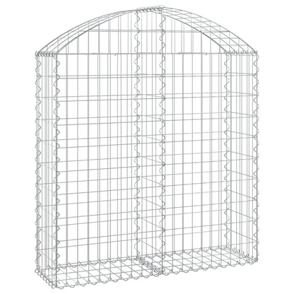 vidaXL Arched Gabion Basket 100x30x100/120 cm Galvanised Iron
