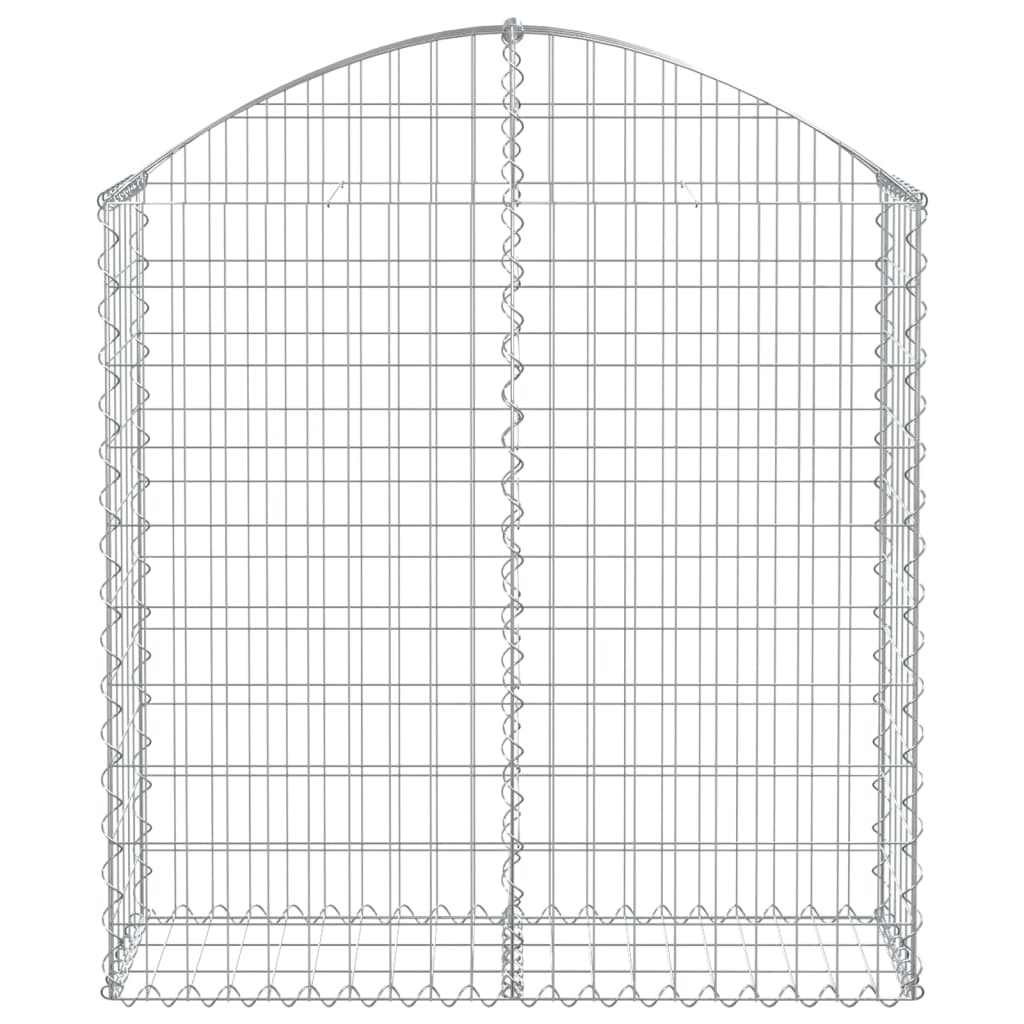 vidaXL Arched Gabion Basket 100x30x100/120 cm Galvanised Iron