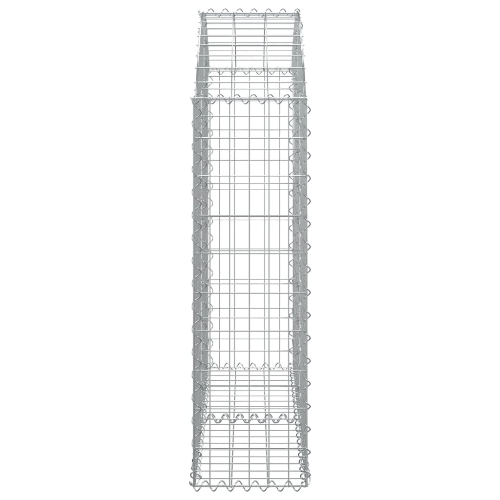 vidaXL Arched Gabion Basket 100x30x100/120 cm Galvanised Iron