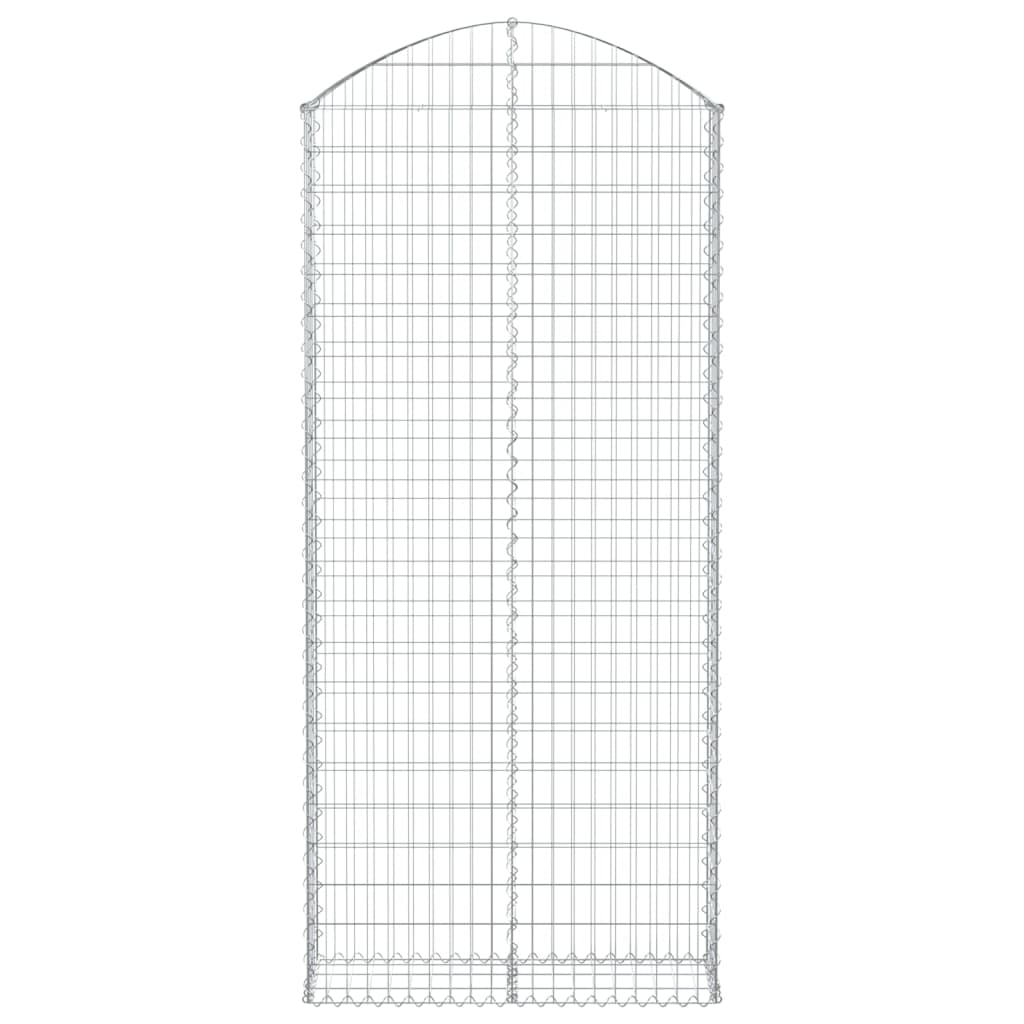 vidaXL Arched Gabion Basket 100x30x220/240 cm Galvanised Iron