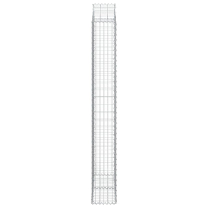 vidaXL Arched Gabion Basket 100x30x220/240 cm Galvanised Iron