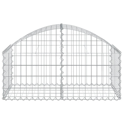 vidaXL Arched Gabion Basket 100x50x40/60 cm Galvanised Iron