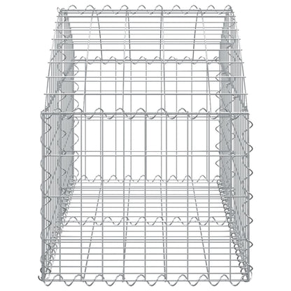 vidaXL Arched Gabion Basket 100x50x40/60 cm Galvanised Iron