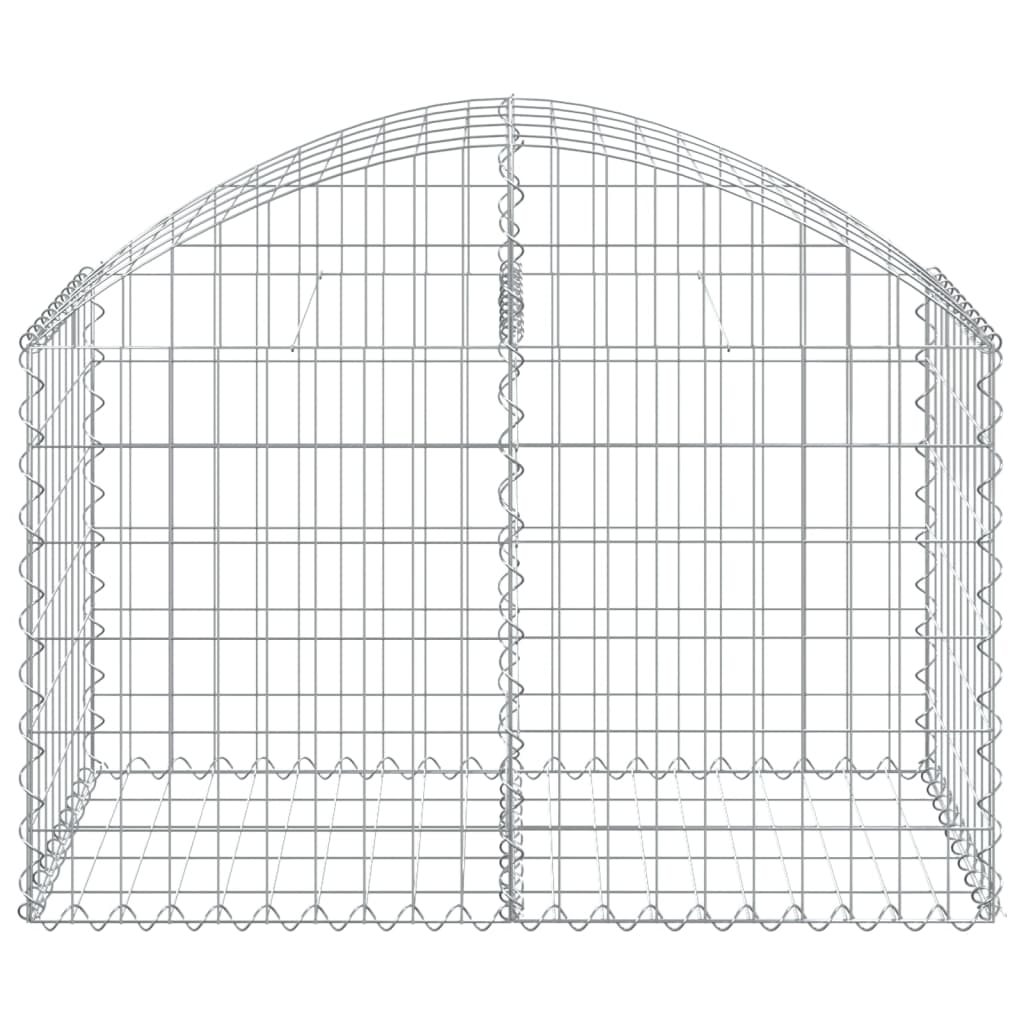 vidaXL Arched Gabion Basket 100x50x60/80 cm Galvanised Iron