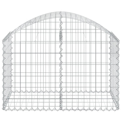 vidaXL Arched Gabion Basket 100x50x60/80 cm Galvanised Iron