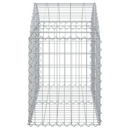 vidaXL Arched Gabion Basket 100x50x60/80 cm Galvanised Iron